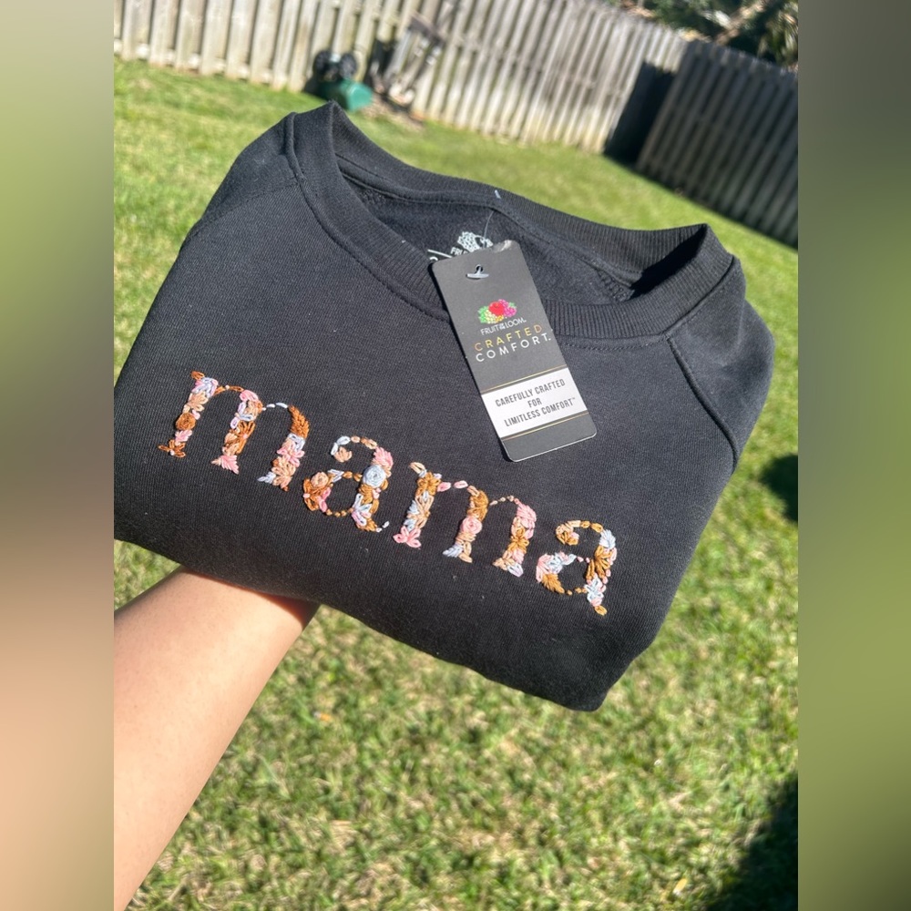 Handmade embroidery sweatshirt